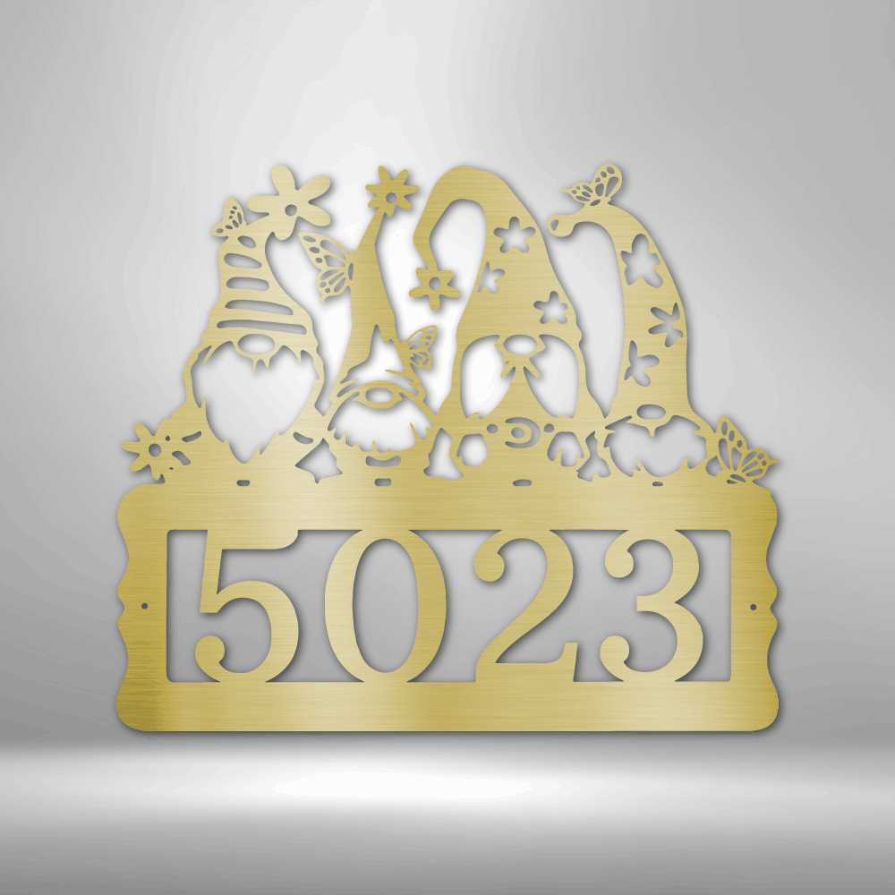 Gnome Address Sign - Steel Sign - Throttle Society